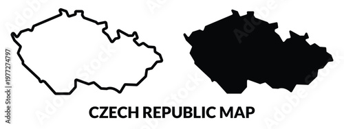 Czech Republic country map icon vector