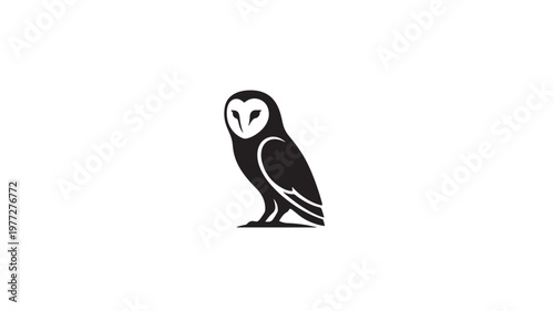 Owl silhouette logo with distinct heart-shaped face and sharp talons, representing wisdom and nocturnal hunting skills.