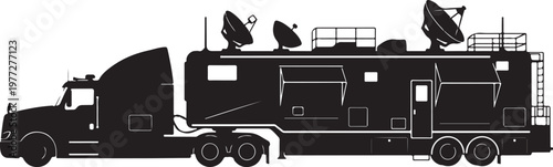 Mobile broadcast truck, satellite uplink vehicle, live event production, broadcasting equipment