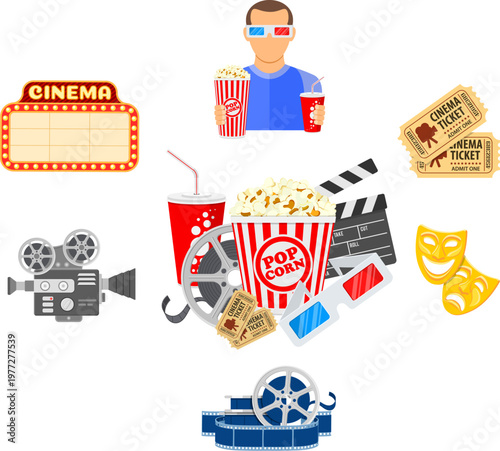 Cinema and Movie time concept