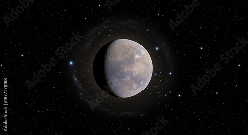 Futuristic Space Scene with Planet in Deep Cosmos and Hyperspace Light Streaks Warp Speed Stars Galaxy Background