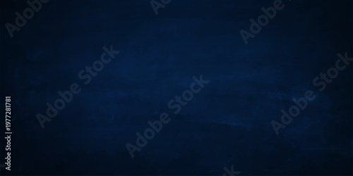 A dark blue grunge abstract background features a textured denim fabric pattern with vintage paper material and old canvas cloth surface design for a blank art wallpaper backdrop