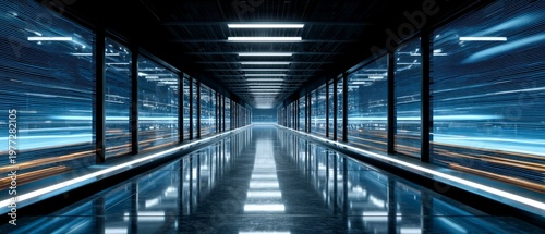 Dynamic High-Speed Train Station Corridor