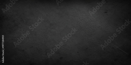 A dark vintage wallpaper featuring an aged black concrete wall and rough gray paper texture with a dirty stone pattern on a blank grunge backdrop