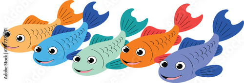 fish on a blue background