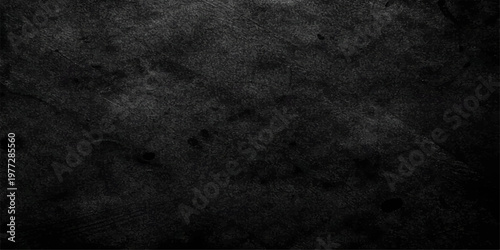 Black grunge paper texture background with dark rough vintage wall surface design