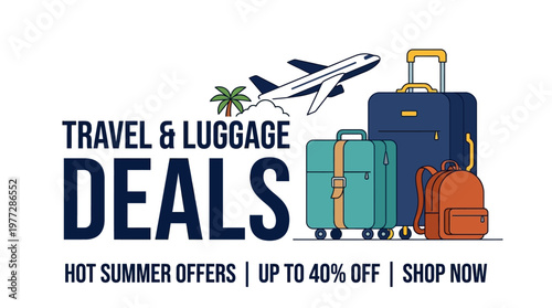 Travel and Luggage Deals Promotional Banner
