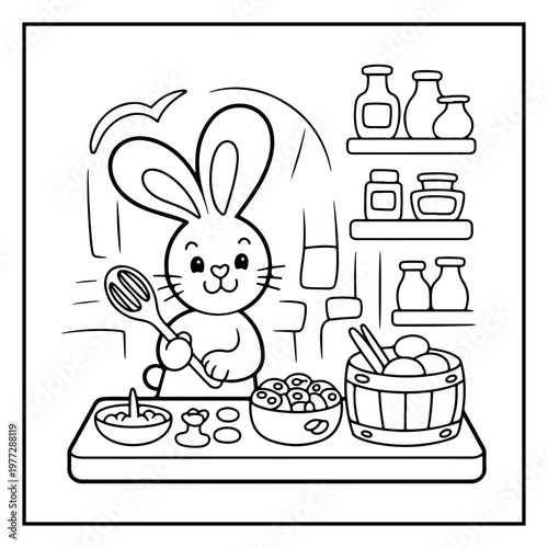 Cozy Routine Coloring Page for Kids
