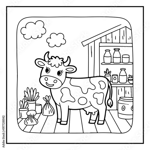 Cozy Routine Coloring Page for Kids
