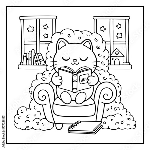Cozy Routine Coloring Page for Kids