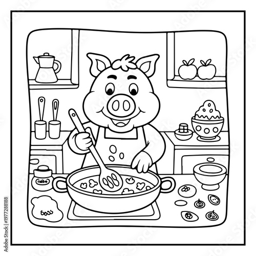 Cozy Routine Coloring Page for Kids