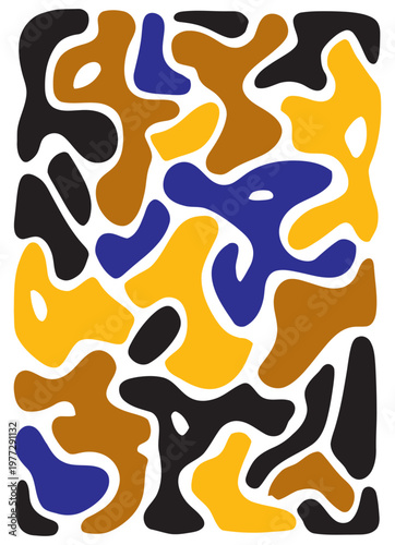 Abstract Pattern with Bold Organic Shapes