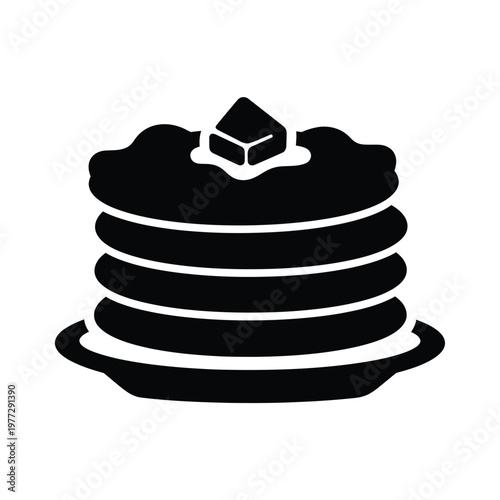 Stack of Pancakes Icon illustration