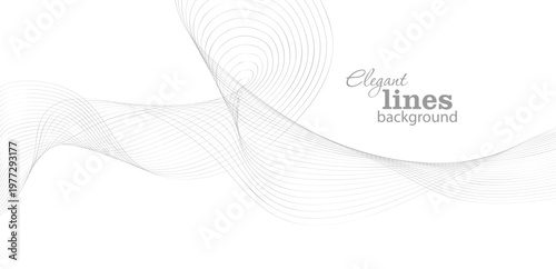 A simple design with graceful curves in soft, light grey tones on a white background, creating a sense of movement and calm. Hand drawn. Not AI, vector illustration.