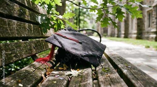 Wallpaper Mural Graduation cap with diploma certificate education success illustration Torontodigital.ca