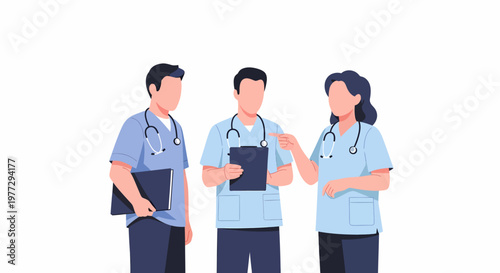 Medical team discussing patient care.