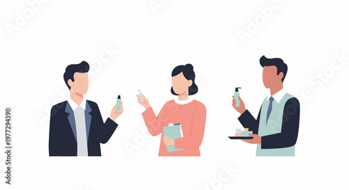 People using hand sanitizer for hygiene and health protection.