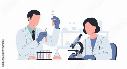 Scientists Working in Laboratory Research.