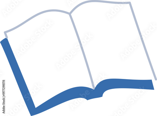 開いた本のベクターイラスト