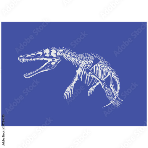 White stylized of a jellyfish on dark blue background