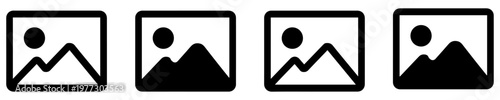 photo gallery image icon set