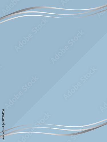 高級感のあるラインの背景　くすみブルー＆シルバー