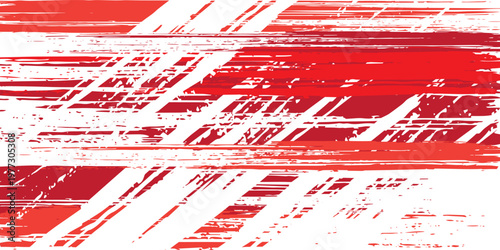 Red gradient pattern grunge texture background. Pop art comic style vector illustration of dots, sports. Red brush strokes overlapping. Grunge pattern lines, modern corporate concept. Vector