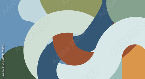 Abstract Shapes and Colors in Design.