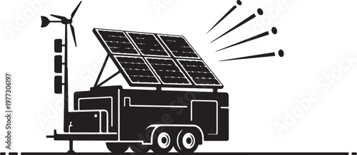 Solar powered trailer, eco friendly vehicle, renewable energy, sustainable transport