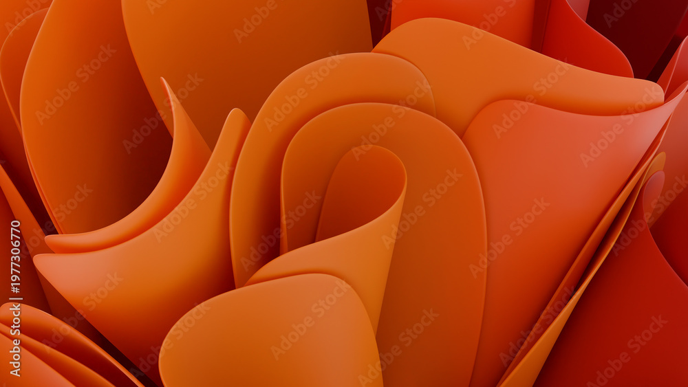 Obraz premium Abstract three-dimensional background with multi-layered smooth shapes and soft gradients. A modern, futuristic composition with dynamic curves for a stylish design.