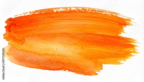 Orange paint swash texture with the image highlights the tactile quality