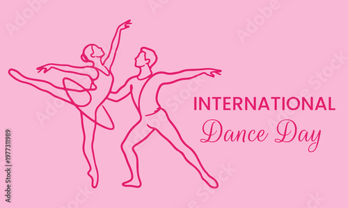 Celebrate International Dance Day with vibrant dancers in motion art