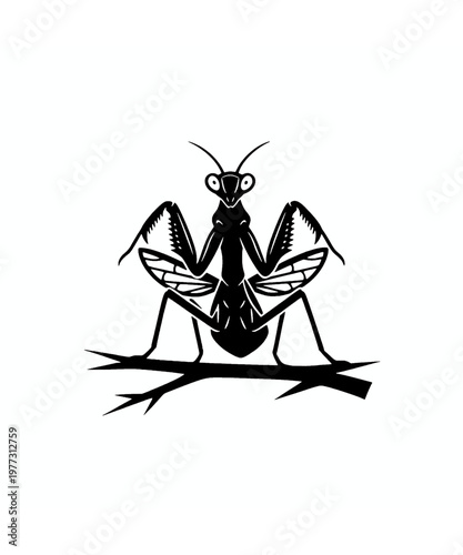 black mosquito vector illustration on white background flat design