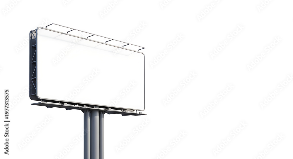 Obraz premium Blank billboard sign mockup isolated advertising concept