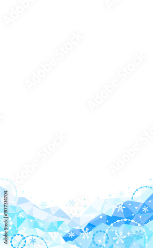 ポップなひんやり氷透過フレーム2_縦