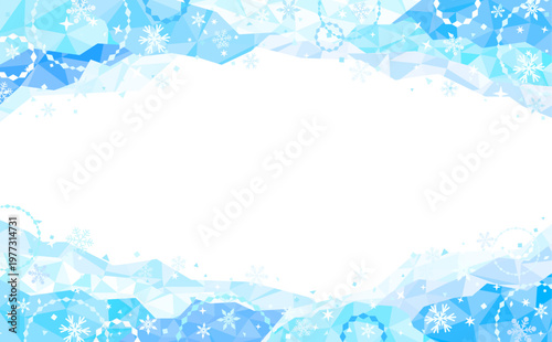 ポップなひんやり氷透過フレーム3_横