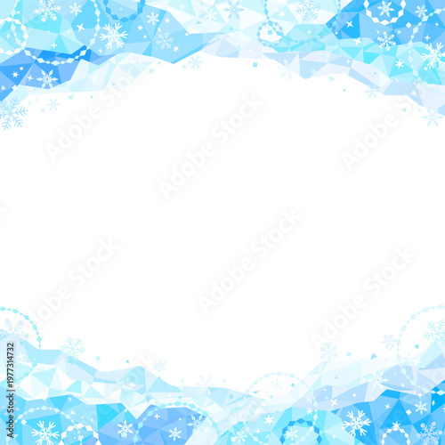 ポップなひんやり氷透過フレーム3_正方形