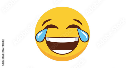 Laughing Emoji with Tears of Joy - Funny Face Icon