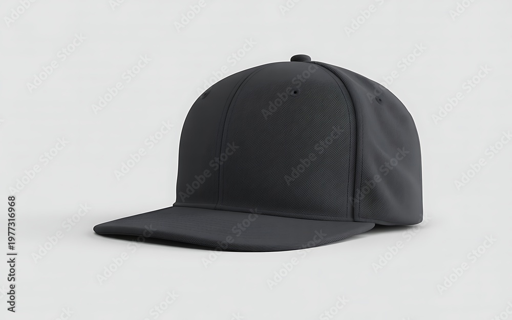 Fototapeta premium Dark Gray Baseball Cap Mockup headwear accessory
