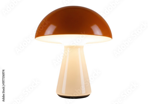 Glowing Orange Mushroom Shaped Retro Table Lamp Lighting