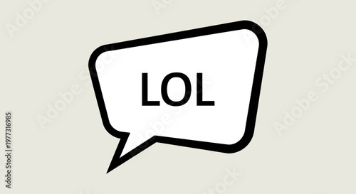 LOL Speech Bubble Icon - Laughing Out Loud Internet Slang