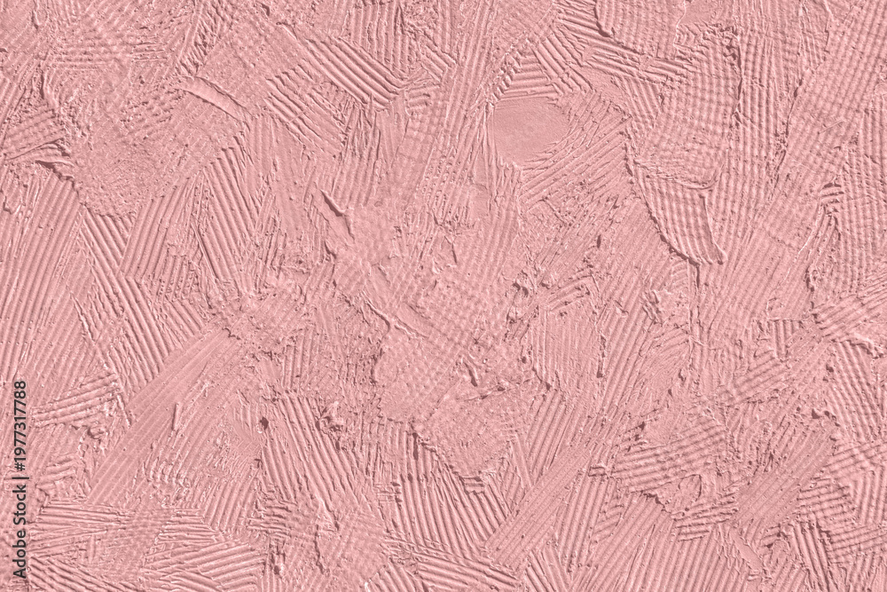 Foto Abstract dusty rose plaster texture with rough patterned strokes, creating a soft tactile surface background