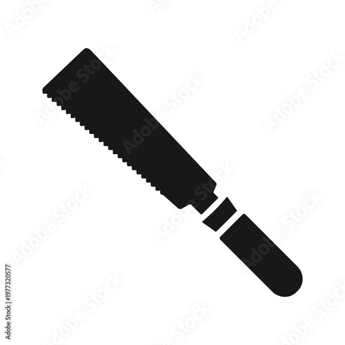 Drywall saw repair solid black icon vector illustration