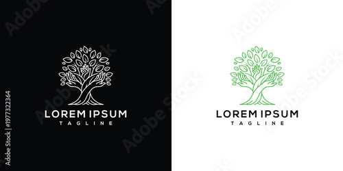 Elegant Tree Logo Design Template