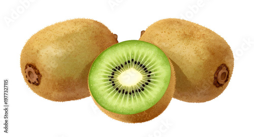 fruit, kiwi, kiwifruit, green, slice, fresh, juicy, healthy, organic, tropical, brown, fuzzy, flesh, seed, natural, food, simple