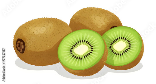 kiwi, fruit, kiwifruit, green, slice, fresh, juicy, healthy, organic, tropical, brown, fuzzy, flesh, seed, natural, food, nutrition