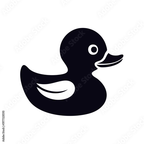Rubber Duck Bath Toy Silhouette Icon
