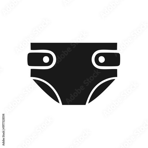 Folded Baby Diaper Nappy Glyph Icon