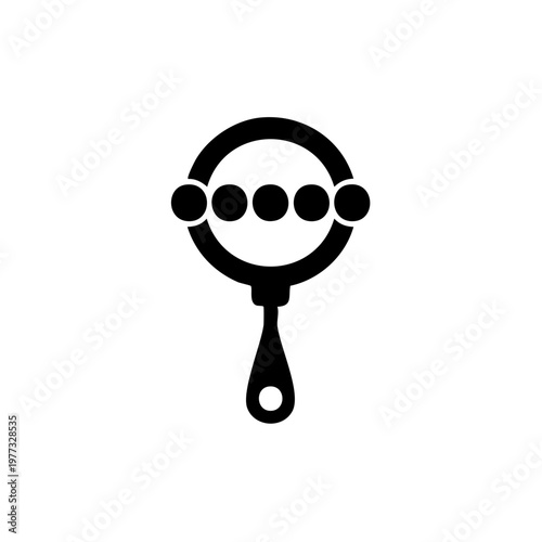 Baby Rattle Toy Black Glyph Icon