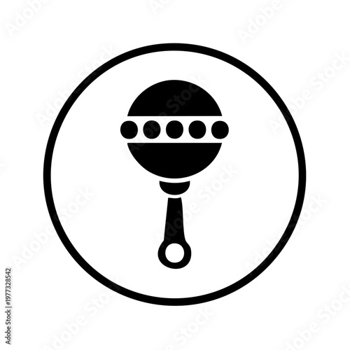 Baby Rattle Toy Black Glyph Icon